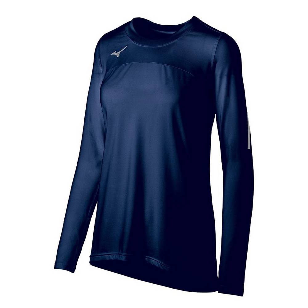 Jerseys Mizuno Techno VII Long Sleeve Mujer Azul Marino Outlet JGEQ-69054